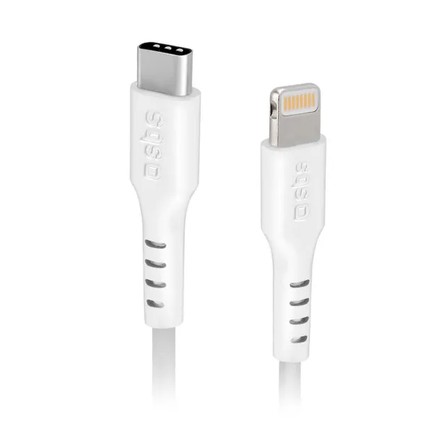 Lightning till USB-C 1 Meter, vit