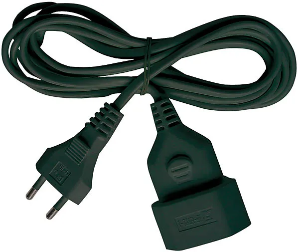 ojordad apparatkabel, CEE 7/16 - IEC 60906-1, 3m, sv