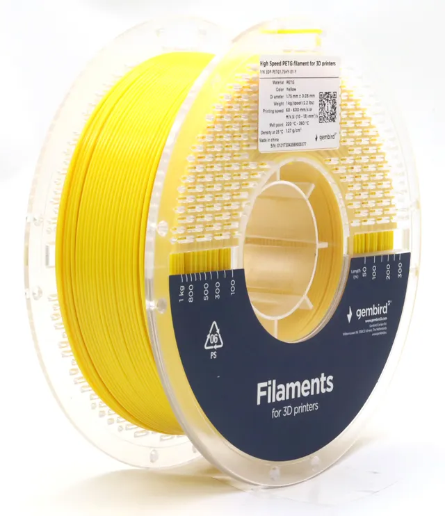 High Speed PETG (PET, PETT) - Yellow - 1.75mm ø - 1 kg
