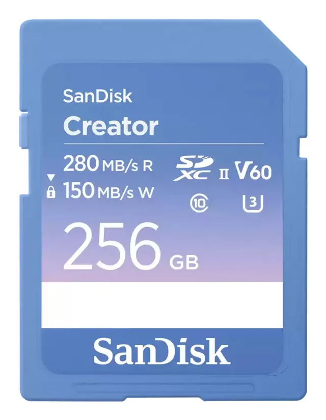 Creator - Flash-minneskort - 256 GB - Video Class V60 / UHS-II U3 / Class10 - SDXC UHS-II