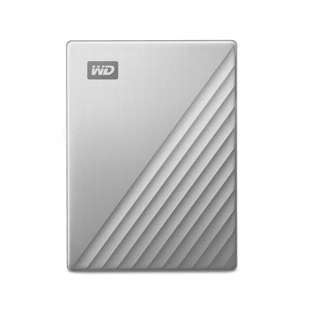 WD My Passport Ultra for Mac WDBPMV0050BSL - Hårddisk - krypterat - 5 TB - extern (portabel) - USB 3.1 (USB-C kontakt) - 256 bitars AES - silver