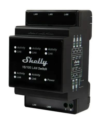 LAN Switch - DIN-skinne switch med 5xRJ45 porte