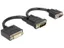 - Bildskärmsadapter - HD-15 (VGA), DVI-I (hona) till DMS-59 (hane) - 20 cm - tumskruvar