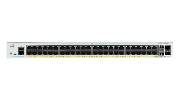 Catalyst 1000-48FP-4X-L - Switch - Administrerad - 48 x 10/100/1000 (PoE+) + 4 x 10 Gigabit SFP+ (upplänk) - rackmonterbar - PoE+ (740 W) - åter