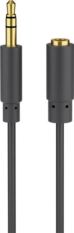 MiniJack 3.5mm Ext. 3P - Bk - 1.5m