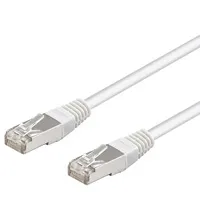 Patchkabel CAT 5e, F/UTP, vit, 1,5 m kopparklädd aluminiumtråd (CCA)