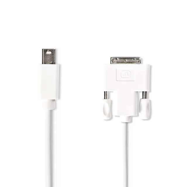 Mini Displayport-kabel | DisplayPort 1.2 | Mini DisplayPort Hane | DVI-D 24+1-Pin Hane | 21.6 Gbps | Nickelplaterad | 2.00 m | Rund | PVC | Vit | Kuvert