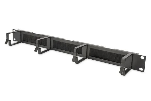 Professional DN-97663 - Kabelhanteringspanel med ringar - rackmonterbar - RAL 9005, svart - 1U - 19