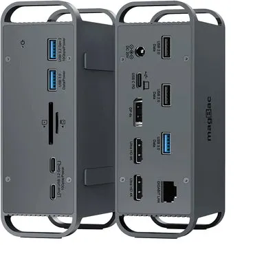 1 till 15 USB-C dockningstation trippla monitorer 2xHDMI 1xDP 4K60Hz 7xUSB 1xUSB-C PD65W 1xRJ45 1xSD 1xMicro SD Thunderbolt 3/4 USB4