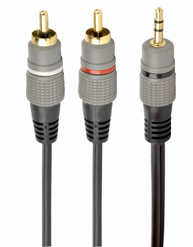 CCA-352-1.5M, 3.5mm, Hanstik, 2 x RCA, Hanstik, 1,5 m, Svart
