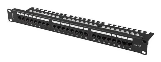 - Patch-panel - med hylla - rackmontering