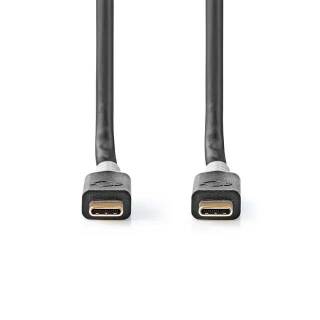 - USB-kabel - USB-C (hane) till USB-C (hane) - USB 3.2 Gen 2 - 5 A - 2 m - antracit