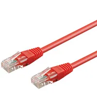 Patchkabel CAT 5e, U/UTP, röd, 1,5 m kopparklädd aluminiumtråd (CCA)