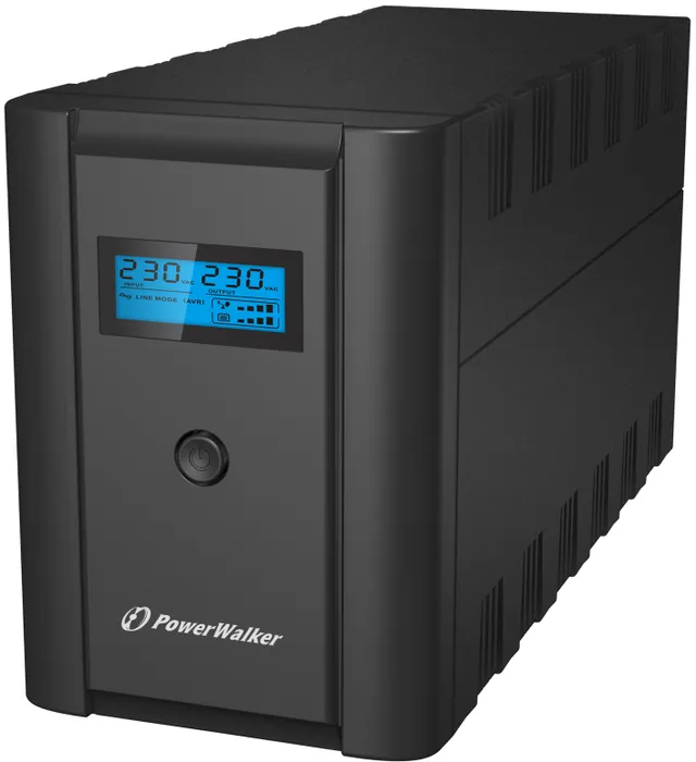 PowerWalker VI 2200 LCD/FR - UPS - AC 230 V - 1200 watt - 2200 VA - 9 Ah - USB - utgångskontakter: 4 - svart