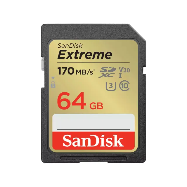 Extreme - Flash-minneskort - 64 GB - Video Class V30 / UHS-I U3 / Class10 - SDXC UHS-I