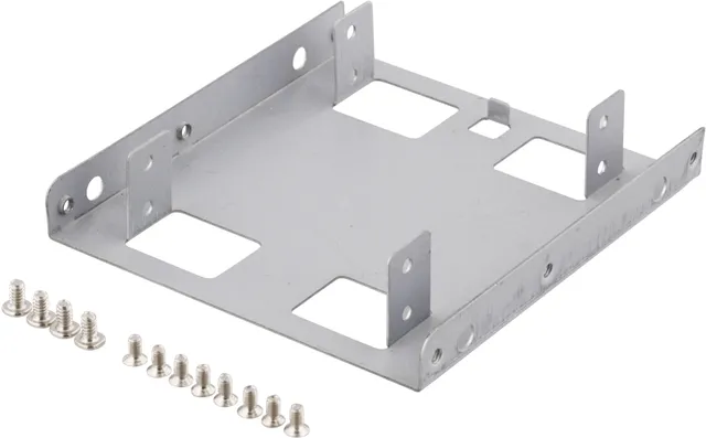 monteringsram, 2x2,5" HDD till 3,5", silver (RAM-8A)