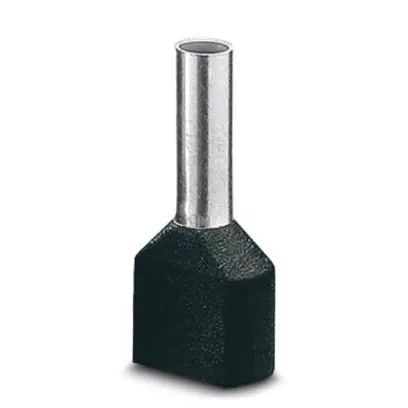 Terminalrör, tyll längd: 8 mm, längd: 16 mm, färg: svart - (100 st.)