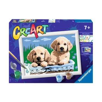 CreArt Painting by Numbers - Cute Puppies