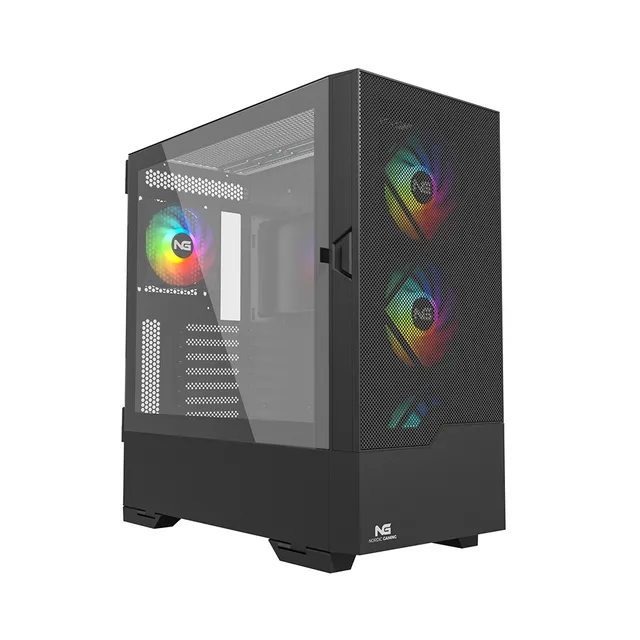 Gaming NGC-1167, Tower, PC, Svart, ATX, micro ATX, Mini-ATX, Spela, Multi