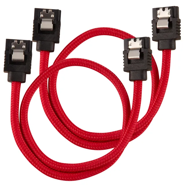 SATA-kabel Rak Röd 30cm 2-pack