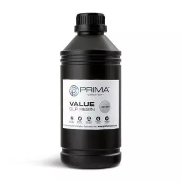 Value UV / DLP Resin - 1000 ml - Ljusgrå