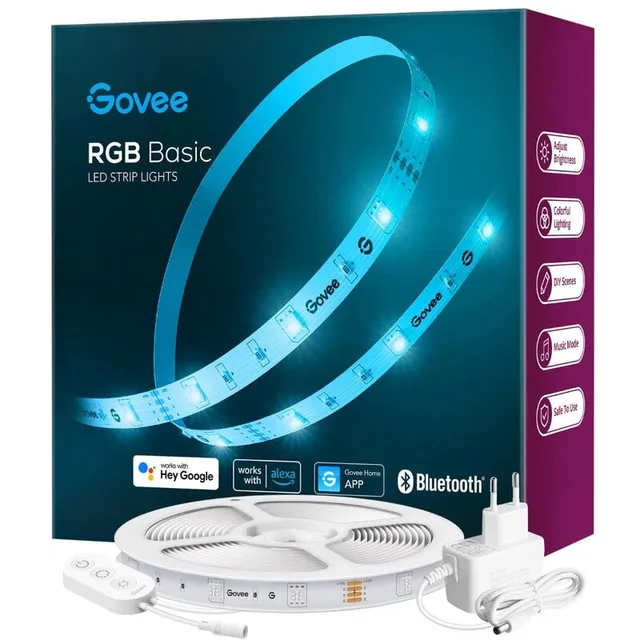 RGB Smart Wi-Fi + Bluetooth LED Strip Lights - 5m