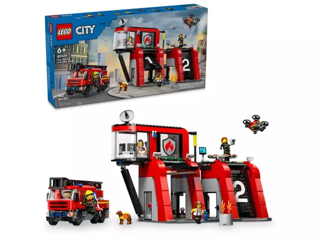 City Fire Brandstation med brandbil 60414
