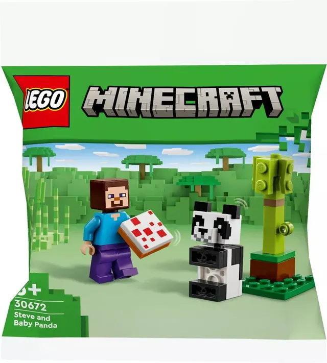 Minecraft Steve and Baby Panda 30672