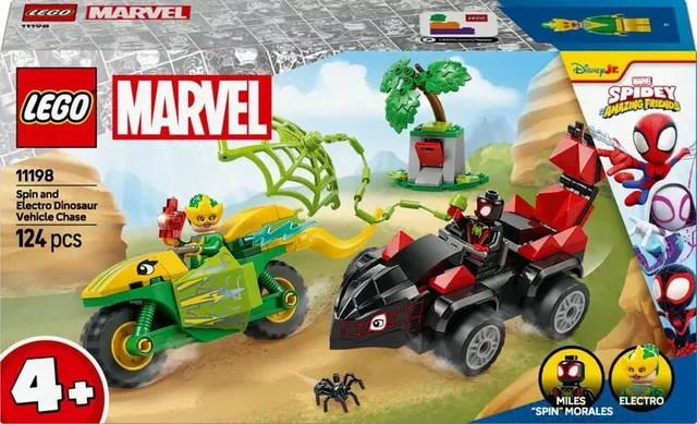 Spidey Spins och Electros jakt med dinosauriefordon 11198