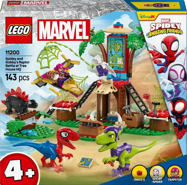 Spidey Spideys och Gobbys raptorstrid vid trädkojan 11200
