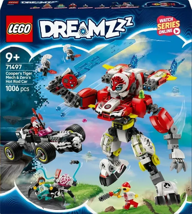DREAMZzz Coopers tigerrobot och Zeros hot rod-bil 71497