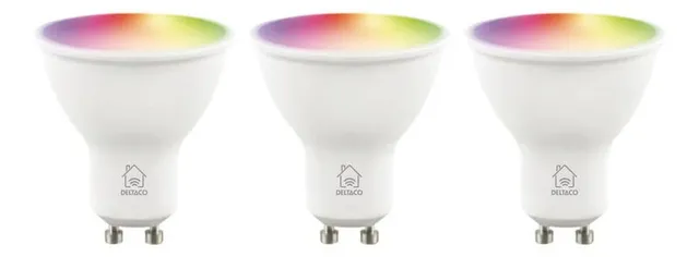 Smarta LED lampor, GU10, RGB, WiFi, 4.7W, 3-pack