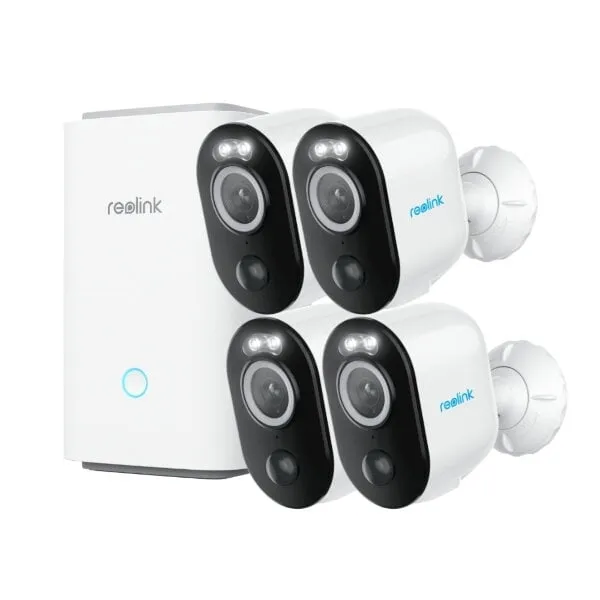 Argus 3 Pro 2K 4-pack med Home Hub (Fyndvara - Klass 1)