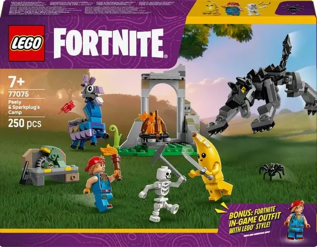 Fortnite Peely och Sparkplugs läger 77075