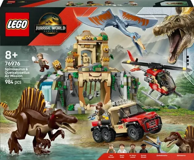 Jurassic World Flyguppdrag med spinosaurus och quetzalcoatlus 76976