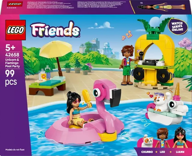 Friends Poolparty med enhörning och flamingo 42658