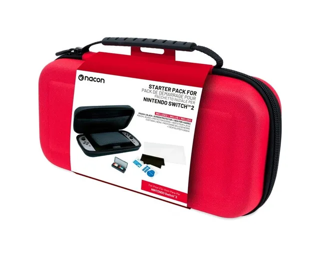 Switch 2 Pack - Case + Screen protector - Röd