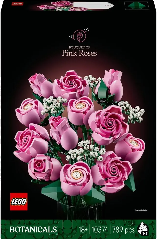 Botanicals Bukett med rosa rosor 10374