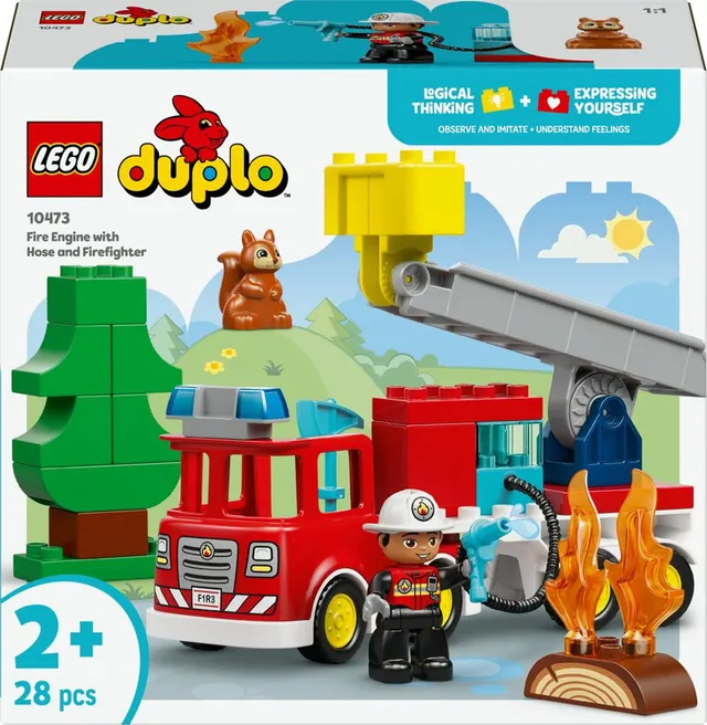 DUPLO Town Brandbil med slang och brandman 10473