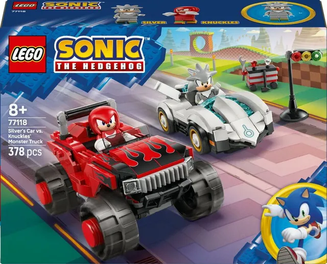 Sonic Silvers bil mot Knuckles monstertruck 77118