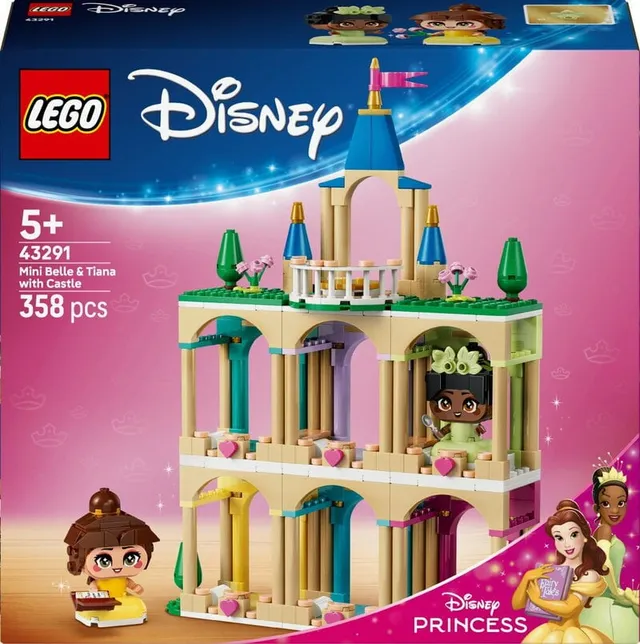 Disney Princess Belle och Tiana med slott i miniformat 43291