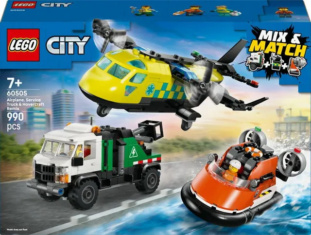 City Great Vehicles Flygplan, servicebil och svävare 60505