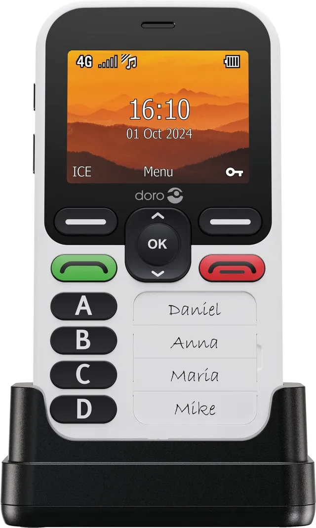 Mobiltelefon 4G Leva X10 Vit/Svart