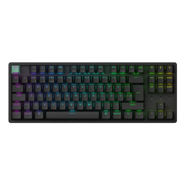 K8 HE Wireless Tri-Mode Hot Swap QMK Gateron 2.0 - Purple Magnetic Switch Black