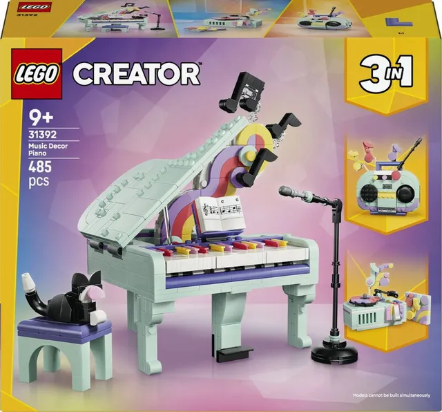 Creator Flygel med musikdekorationer och katt 31392