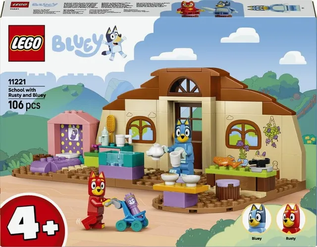 Bluey Skolan med Rusty och Bluey 11221