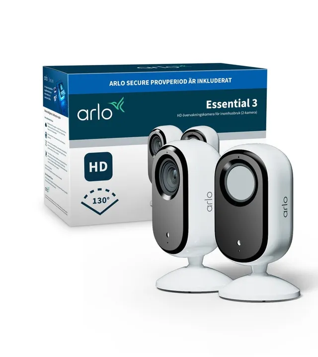Essential 3 HD Inomhusövervakningskamera 2-pack