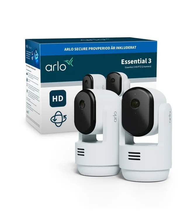 Essential 3 HD PTZ Inomhusövervakningskamera 2-pack