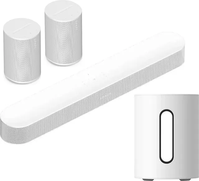 Beam (Gen2) Soundbar + 1x Sub Mini + 2x Era100 SL - Vit