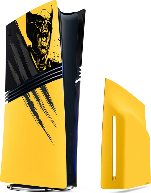 Höljen för PS5 Pro konsol - Marvel's Wolverine Battle Yellow Limited Edition